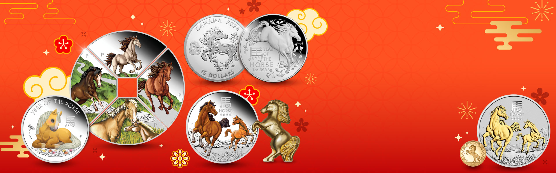 PROOF LUNAR SILVER COINS